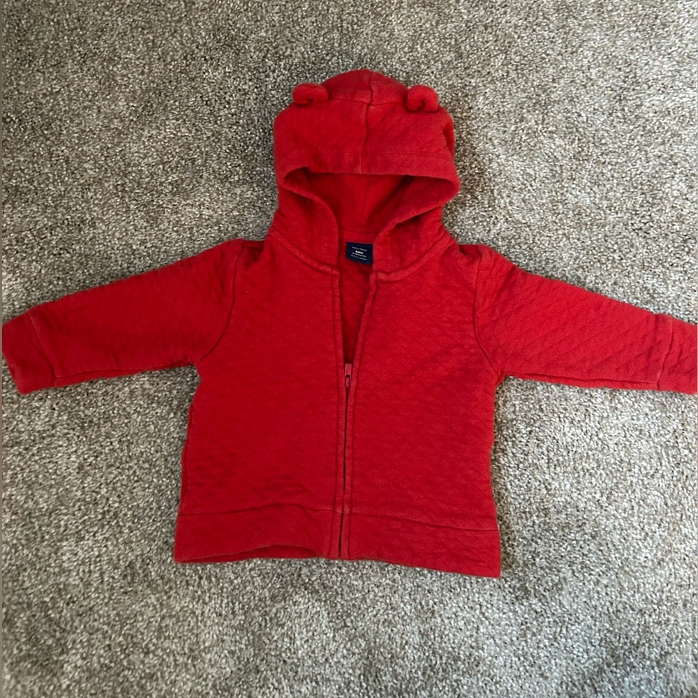 Baby Gap Quilted Hooded Sweatshirt, 6-12 months